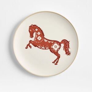 New! 🐎🏇🐎 Crate&Barrel Horse Design Salad Plate 8.375”